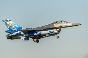 Eine wunderschöne General Dynamics F-16 Fighting Falcon der belgischen Luftwaffe landet auf dem Luft