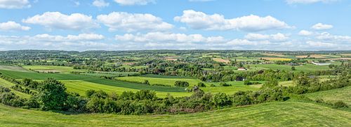 Drone panorama van de Zuid-Limburgse heuvels bij Vaals