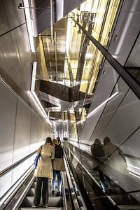 Rolltreppen-U-Bahnstation auf der Nord-Süd-Linie Amsterdam
