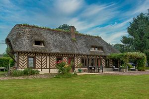 Fachwerkhaus in Lyons la Foret in der Normandie.