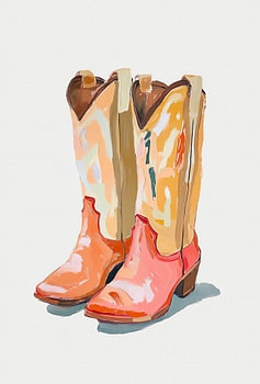 Coral Cowboy Boots