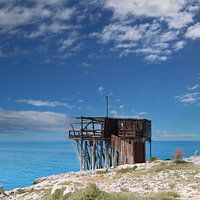 Trabucco an der Küste der Abruzzen, Italien
