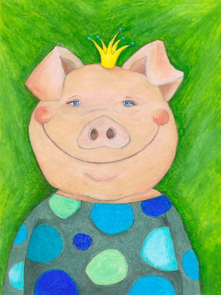 Oskar le cochon porte-bonheur par Sonja Mengkowski