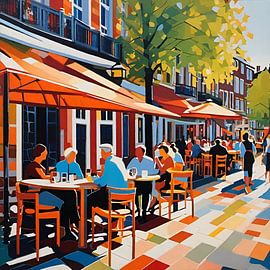 Confortable sur la terrasse