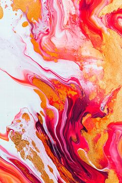 Gekleurd aquarelmengsel - Abstract van Poster Art Shop