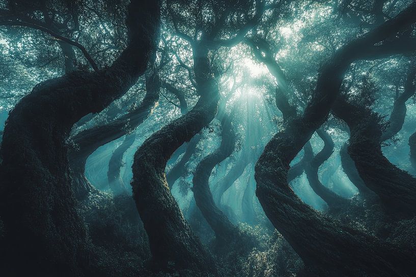 beautiful light in the mystical forest by Egon Zitter