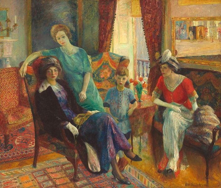 Familiegroep, William James Glackens van Meesterlijcke Meesters