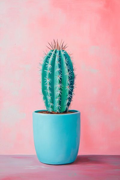 Kaktus im Topf von Poster Art Shop