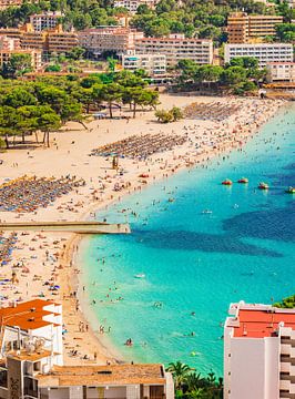 Mallorca strand van Santa Ponca, Spanje Middellandse Zee van Alex Winter