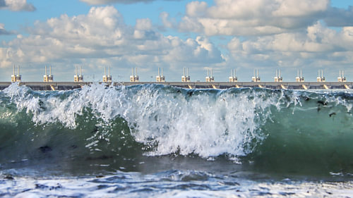 Sturm vor dem Sturmflutwehr