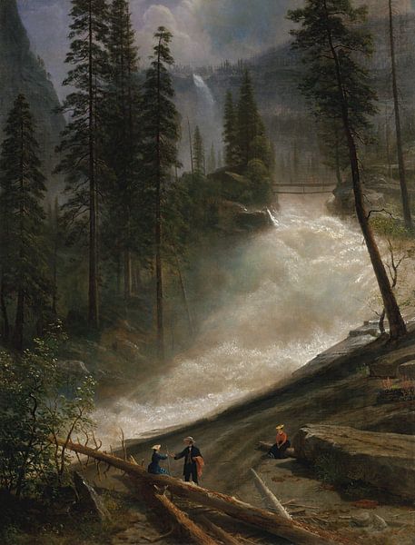 Albert Bierstadt~Nevada Falls, Yosemite van finemasterpiece