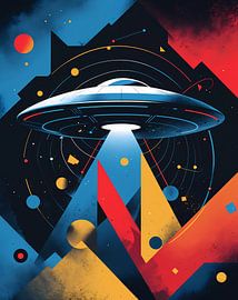 Ufo: abstract-geometrisch van Liona Toussaint