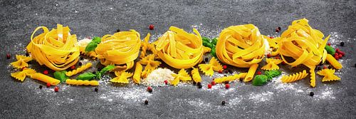 Variatie van verschillende soorten pasta