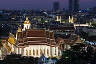Wat Ratchanatdaram Worawihan en het Democratiemonument in Bangkok van Walter G. Allgöwer thumbnail