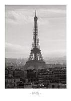 Travel poster Eiffel Tower in Paris, France