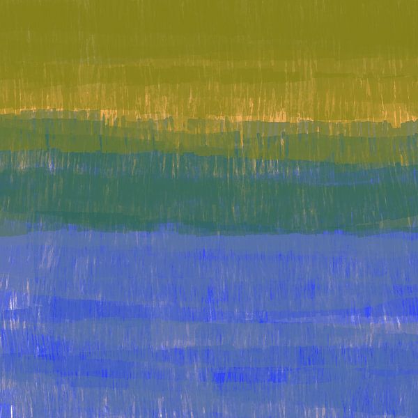 Colorful home collection. Abstract landscape in blue and warm green. by Dina Dankers
