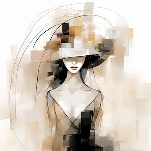 Femme avec chapeau