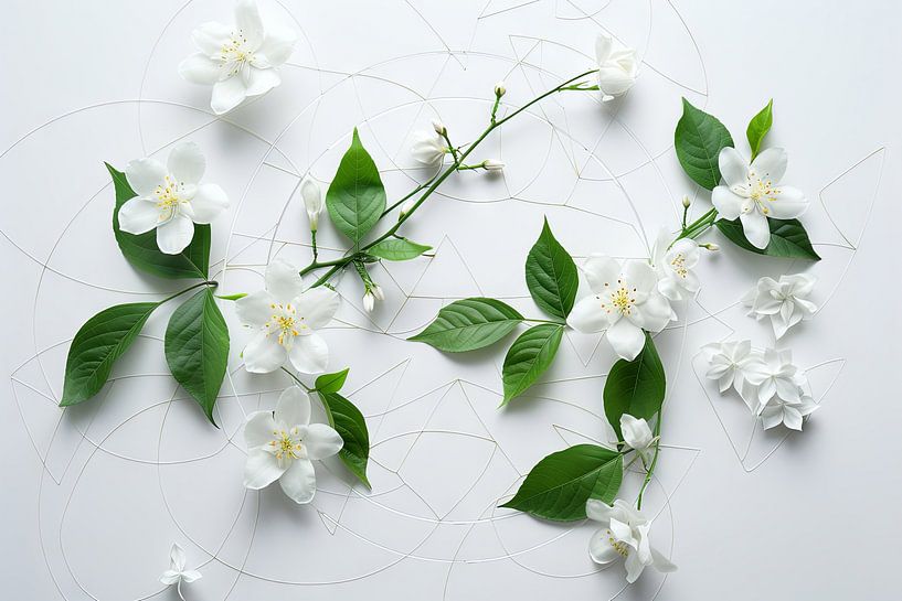 Jasmine - Delicate floral artwork by Poster Art Shop
