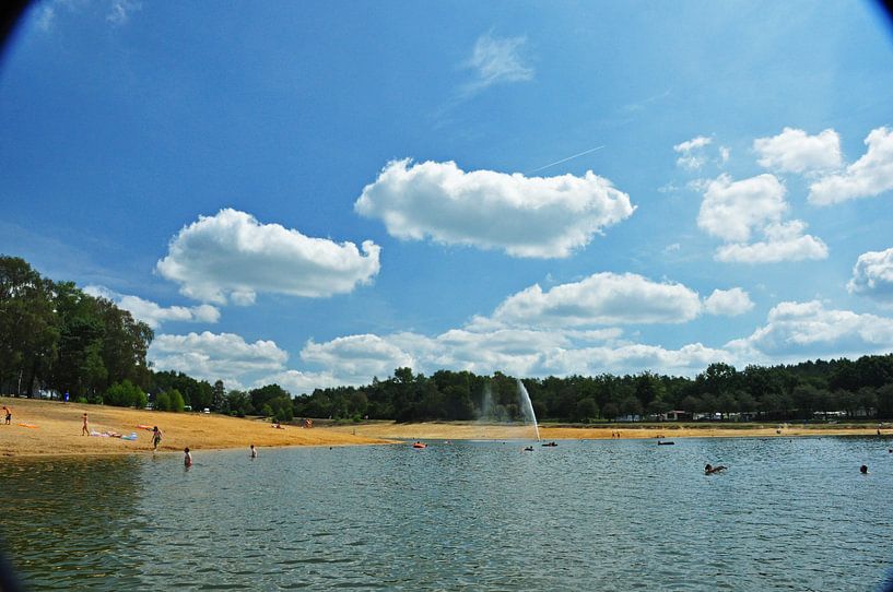zwemvijver op camping te wilsum by Marten Wieringa