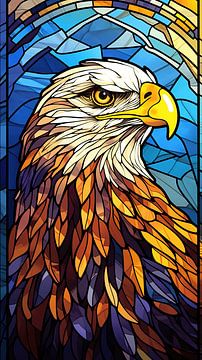 Eagle (stained glass) by Harry Herman