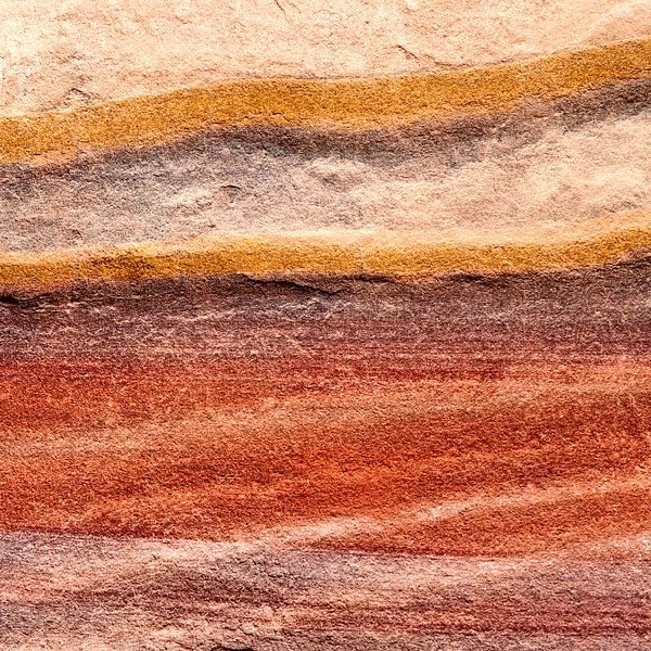 Felswand in Rot - Studie 1 von Hans Kwaspen
