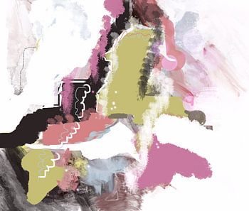 Glücklicher Tag voller Dankbarkeit und Lebensfreude - farbenfrohe bunte abstrakte Kunst