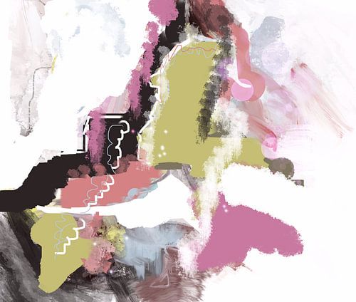 Glücklicher Tag voller Dankbarkeit und Lebensfreude - farbenfrohe bunte abstrakte Kunst