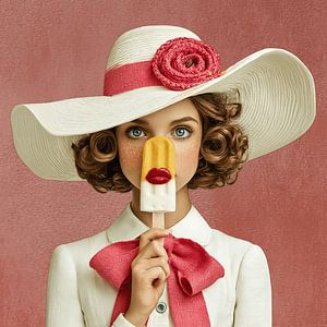 Lippenstift und Eis