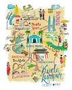 Illustrative map of Kuala Lumpur by Caroline Bonne Müller thumbnail