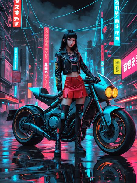 cyberpunk in nachtstad van hisam colours