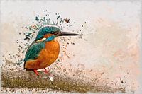 Digitale Malerei des Eisvogels