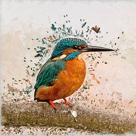 Digitaal schilderij van Ijsvogel van DroomGans