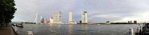 Panorama of south bank of the Nieuwe Maas in Rotterdam von Wim Stolwerk