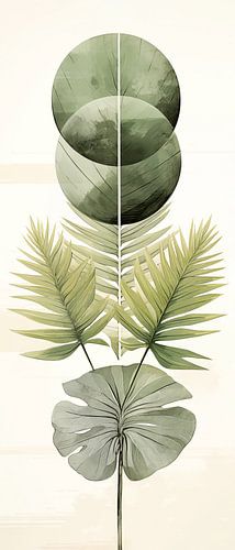 Salie Groen Boho Abstract