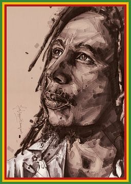 Bob-Marley-Gemälde von Jos Hoppenbrouwers