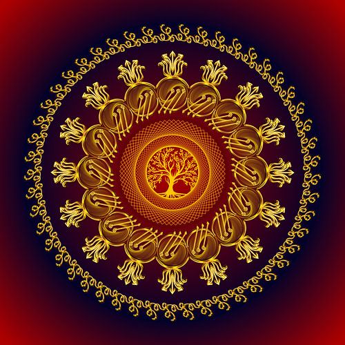 Kristallen Mandala-De Zegening van Melek Metatron