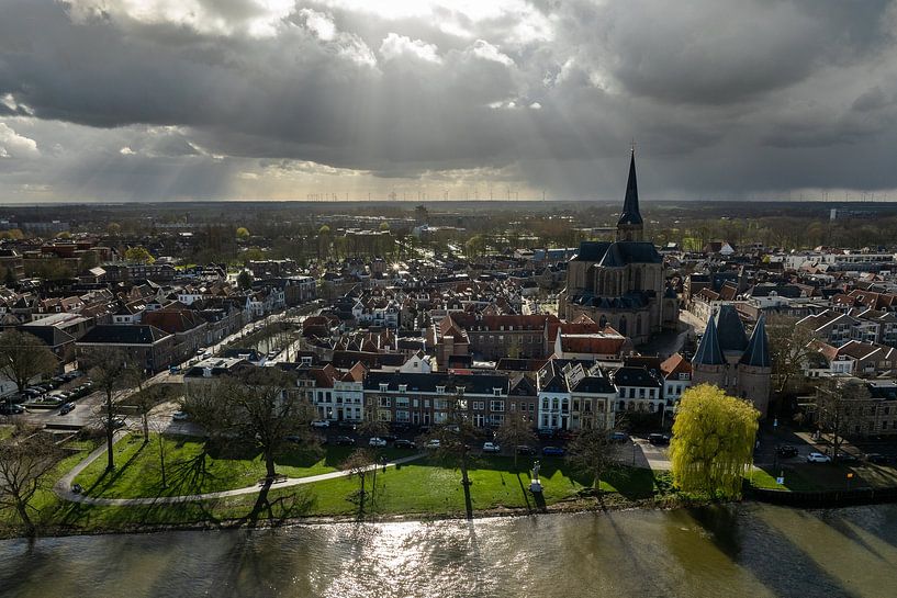 The beautiful Hanseatic city of Kampen from the air. by Evert Jan Kip