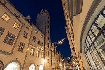 Weihnachtsbeleuchtung in der Wahlenstraße in Regensburg von Robert Ruidl