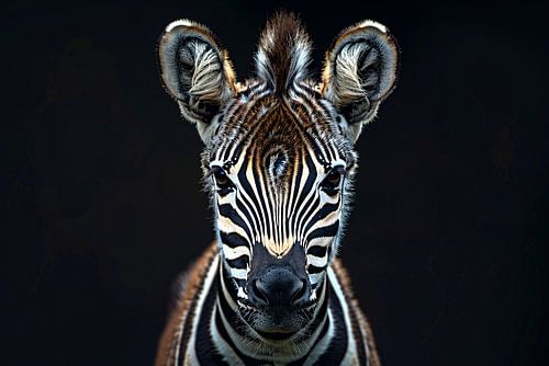 Intieme close-up van een zebra