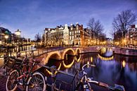 Dämmerungsfoto der Grachten von Amsterdam von Frans Lemmens Miniaturansicht