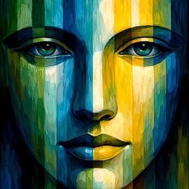 Visage de femme abstrait