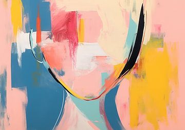 Abstract Vrouw | Abstract Portret van Blikvanger Schilderijen