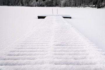 Gefrorener Pier von Rob van der Wal