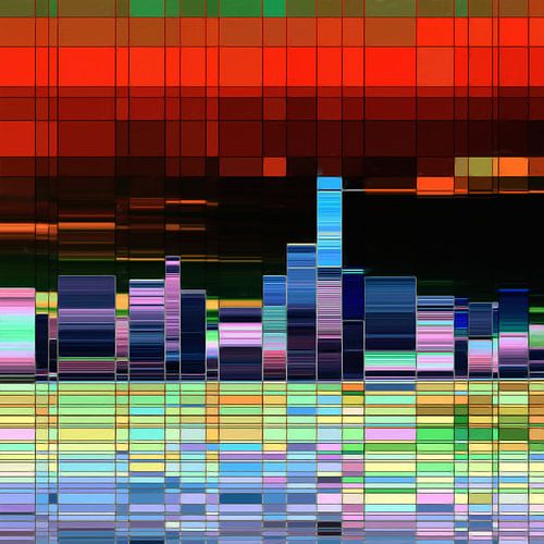 Abstract city skyline
