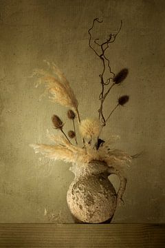 Still life with flowers. Dry flowers. Warm. by Alie Ekkelenkamp