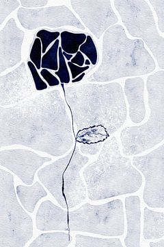 Pretty Delft Rose by AnkieArt