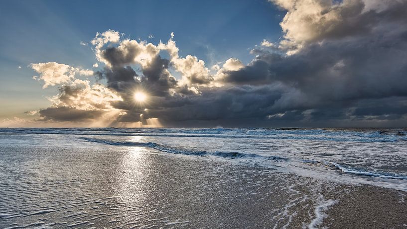 Zeegezicht van de Noordzee van eric van der eijk