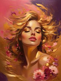 Golden flower by Hilde Remerie Photography and digital art