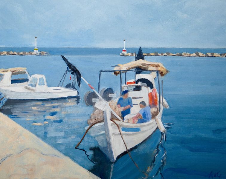 Port of Limenas Thassos by Antonie van Gelder Beeldend kunstenaar