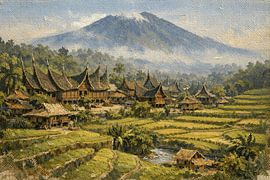 Village traditionnel de Pariangan, Sumatra occidental, Indonésie – Paysage culturel d'inspiration culturelle sur Vínculae